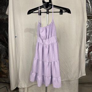 Boture Women's purple strappy sundress size M ruffles